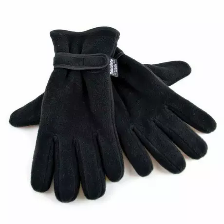 Floso Thinsulate Gants en polaire thermique avec Palm Grip (3M 40g)  Noir