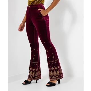 Joe Browns Pantaloni Svasati Ricamati in Velluto  