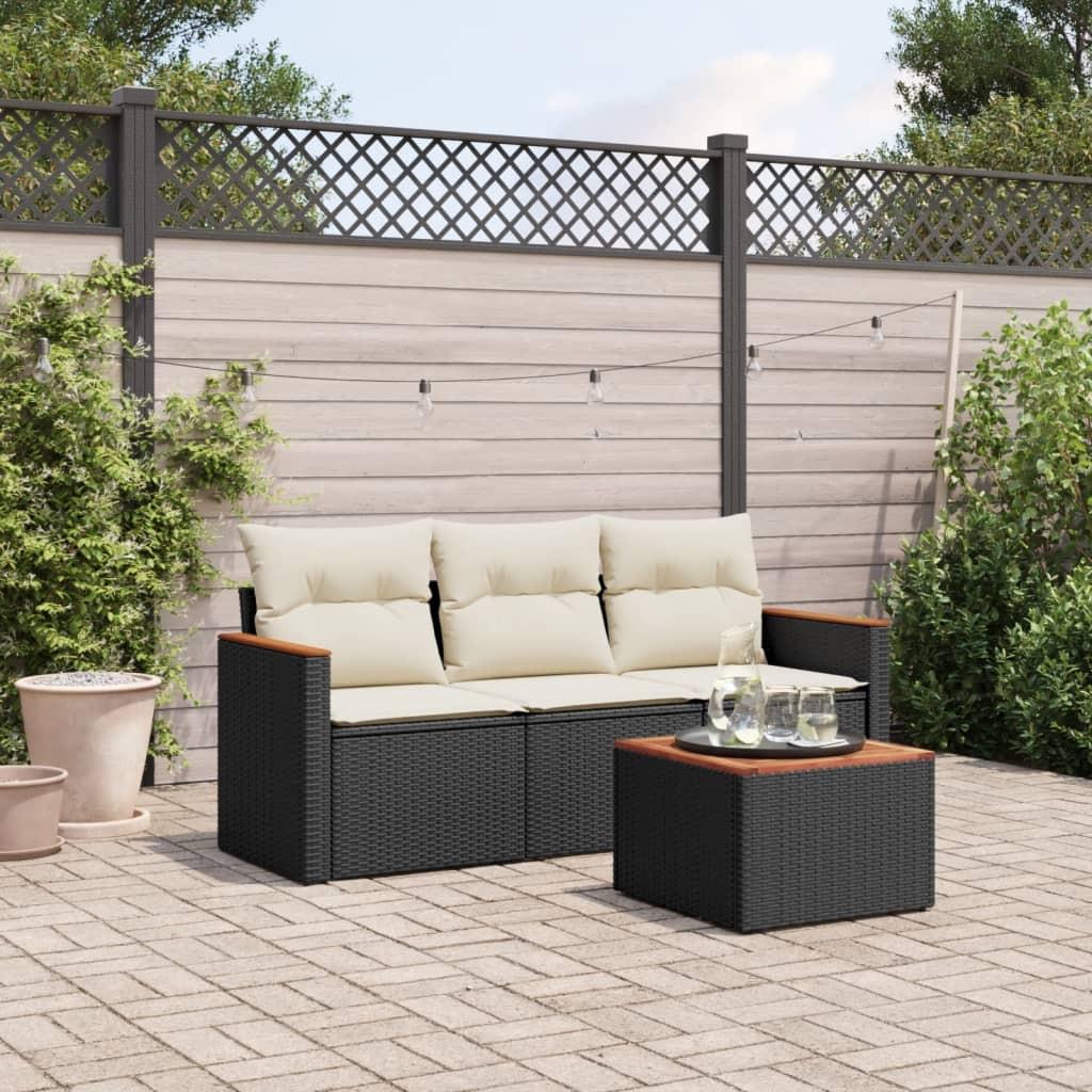 VidaXL set divano da giardino Polirattan  