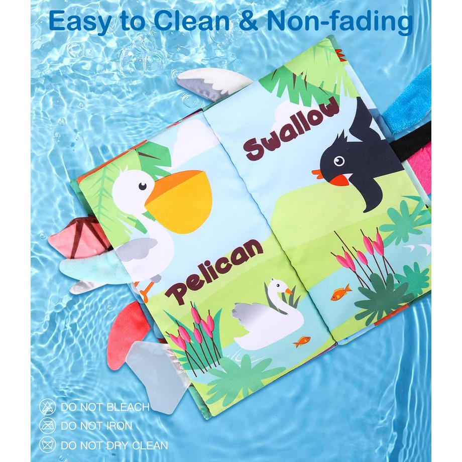 Activity-board  Baby Buch 2Pcs, Touch Buch Baby,Interaktives Baby Buch,3D Malbuch,Ausgestopftes Buch,Knisterbuch Spielzeug,Ruhiges Buch 