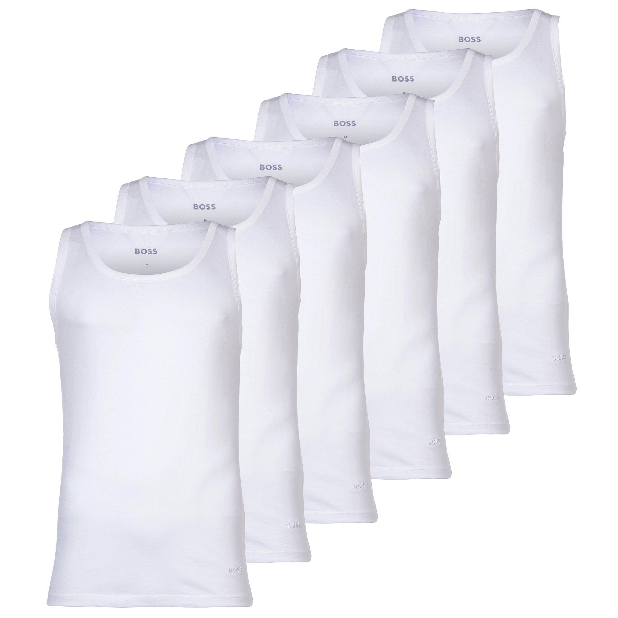 Image of Tank Top, 6er Pack - Unterhemd Herren Weiss L
