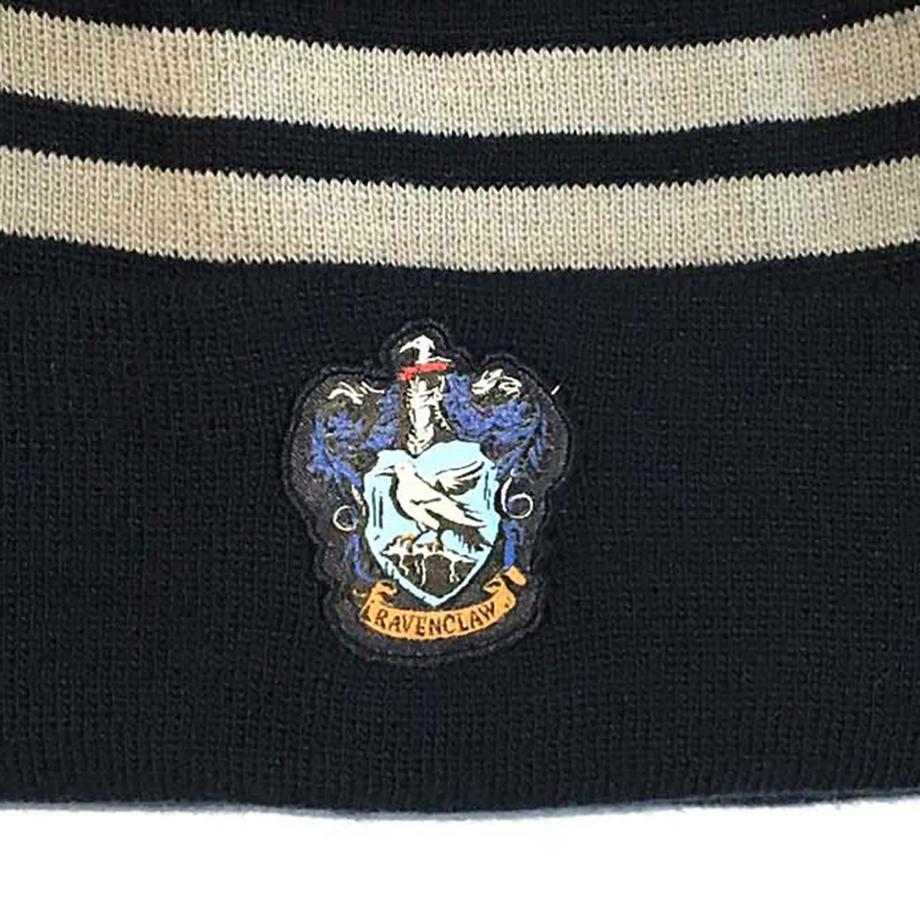 Harry Potter Ravenclaw Gestreifte Mütze mit Bommel  
