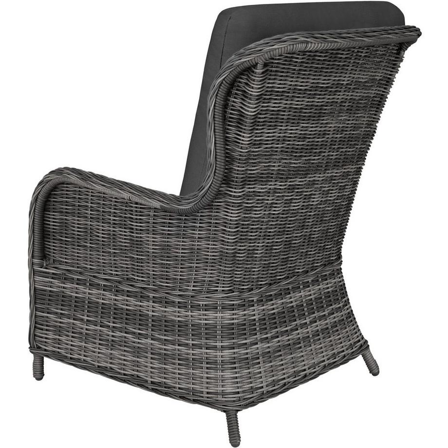 Tectake Set da giardino in rattan e alluminio Benissa per 2-4 persone  