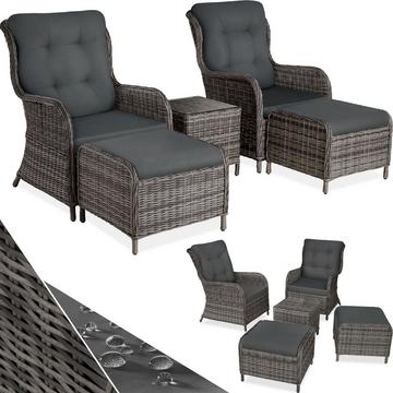 Aluminium Rattan Sitzgruppe Benissa 2+2