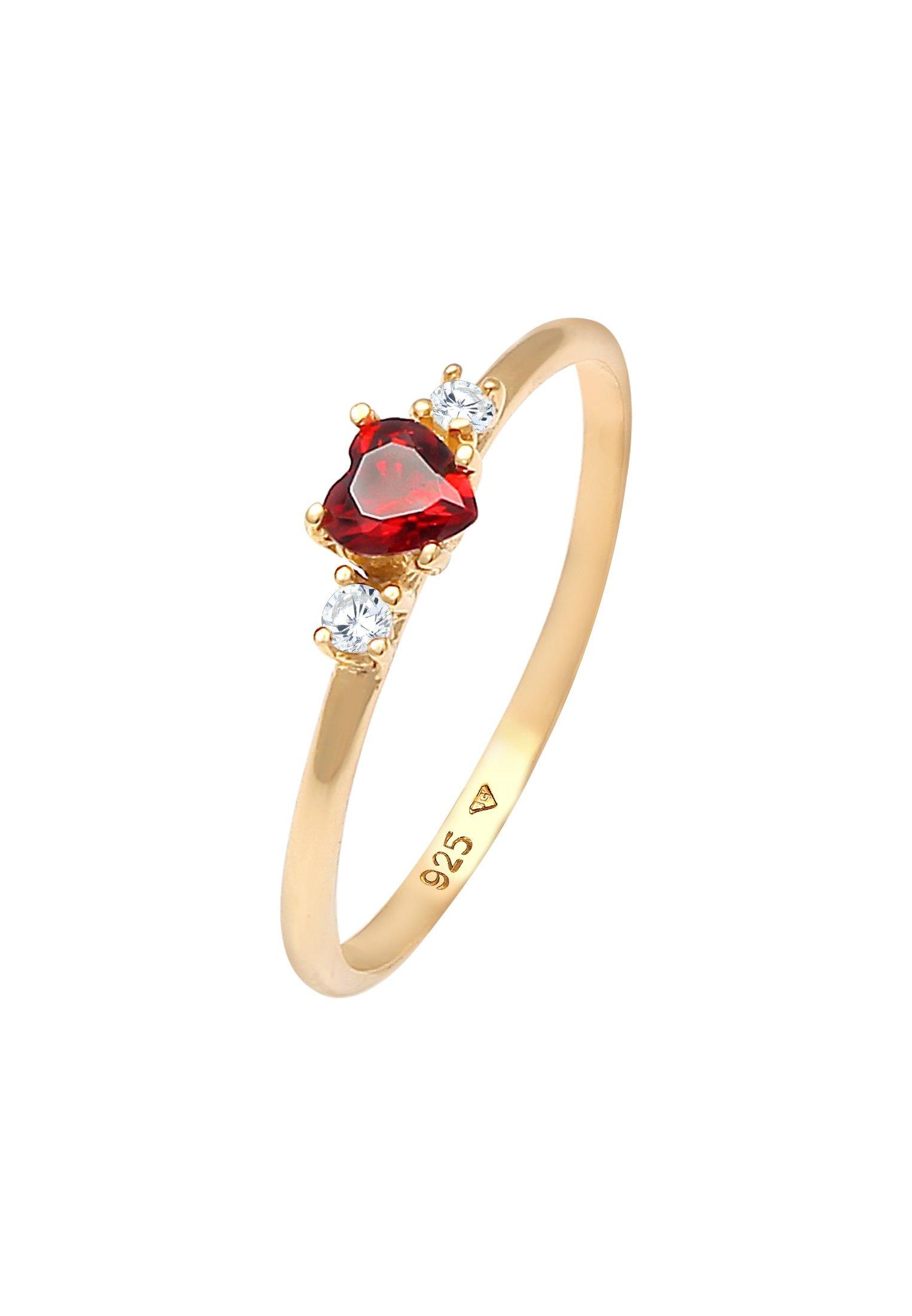 Image of Ring Herz Zirkonia Damen Gold 54mm