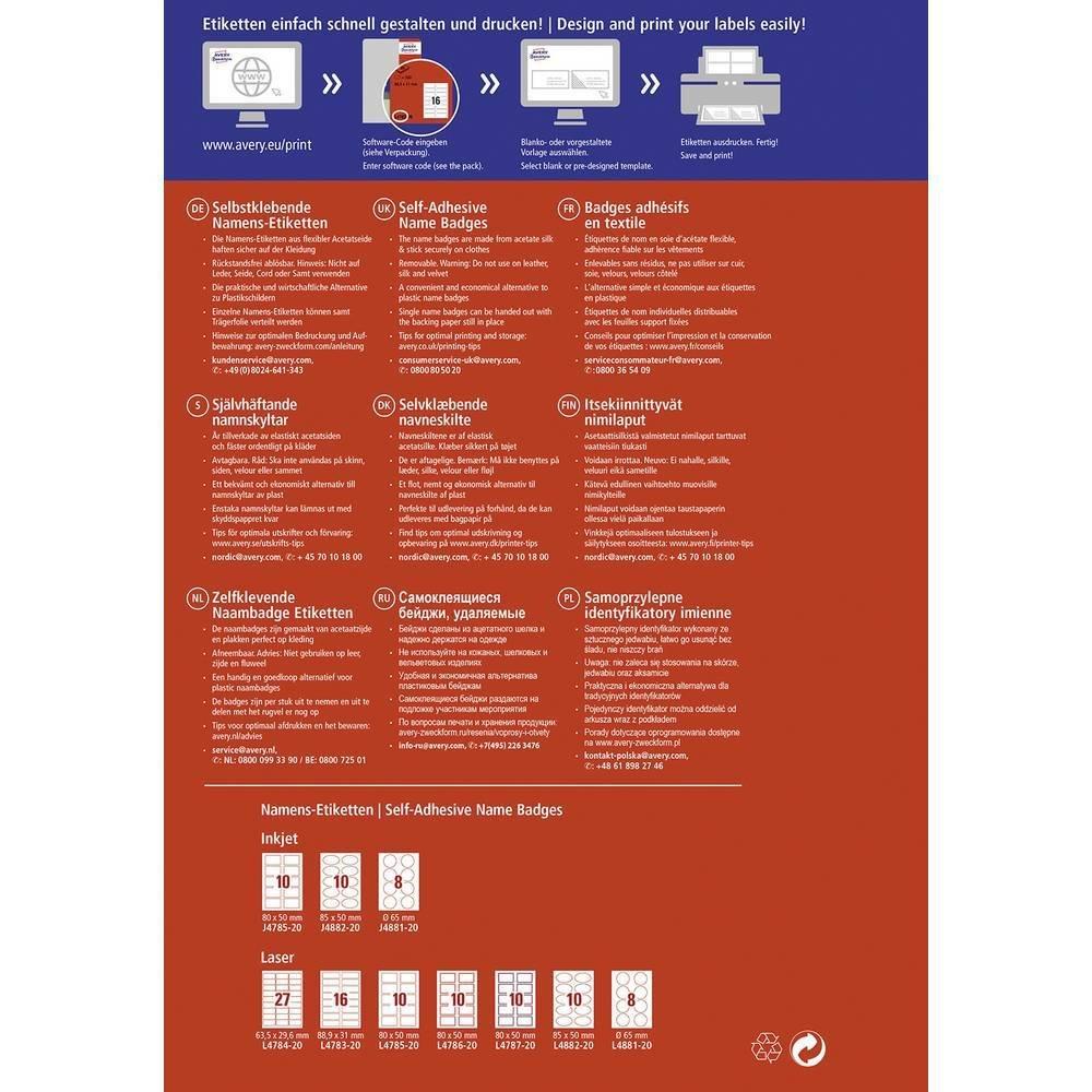 Avery-Zweckform Namens-Etiketten  