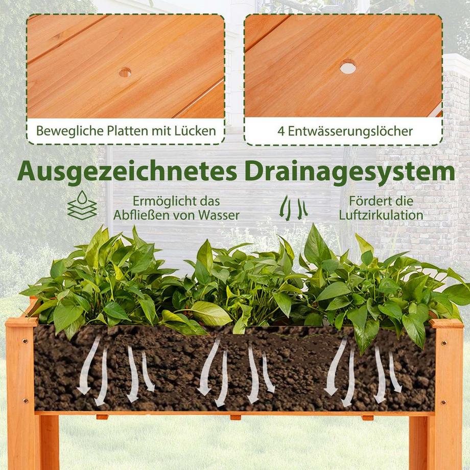 Northix Aiuola rialzata con drenaggio  