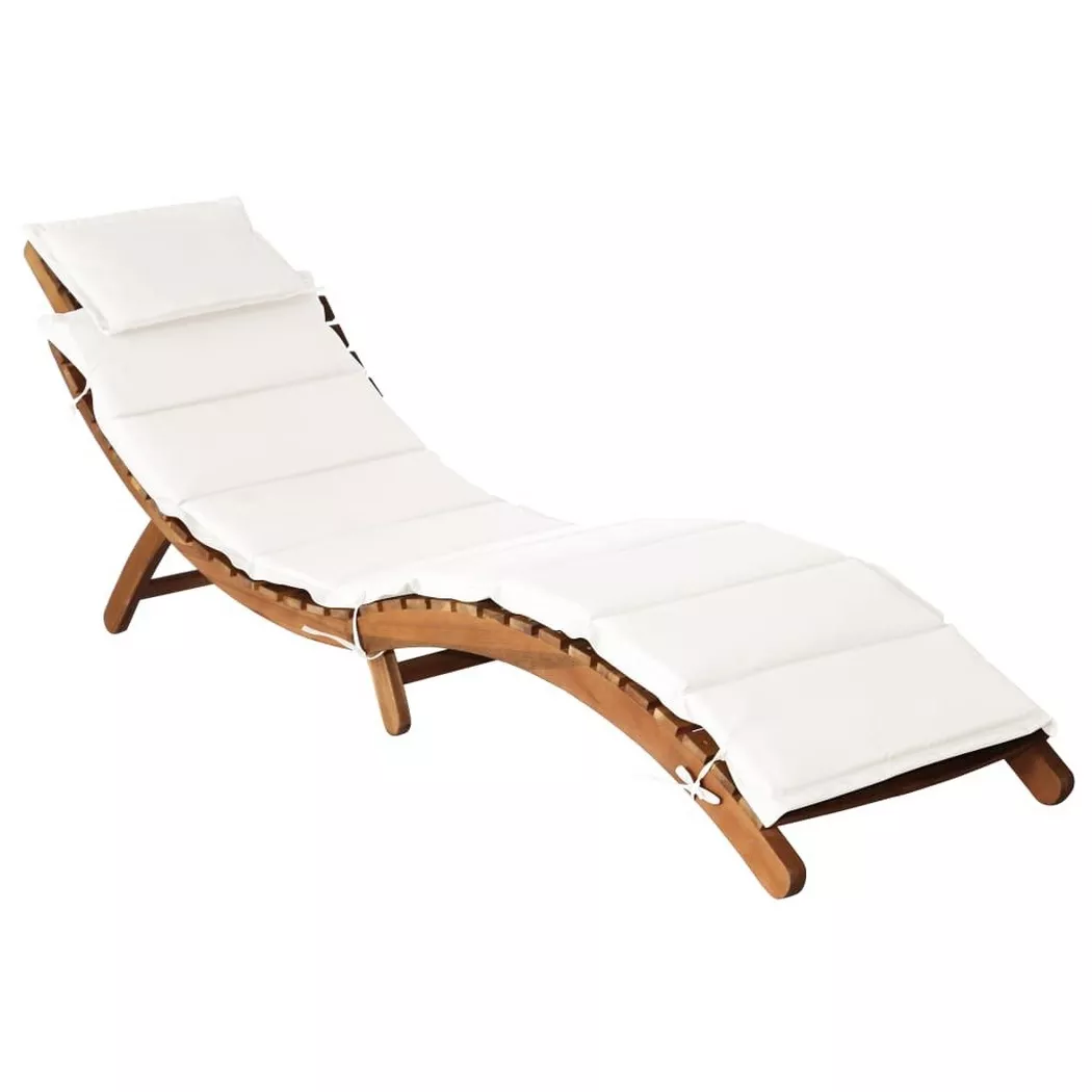VidaXL - Liegestuhl, One Size, Light Beige