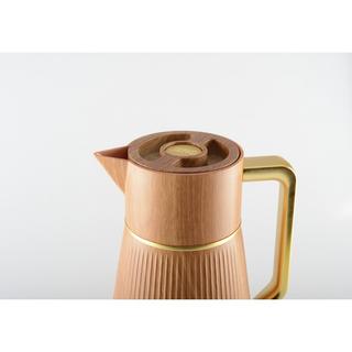 Aulica CAFETIERE BOIS AVEC ANSE DOREE 1L  