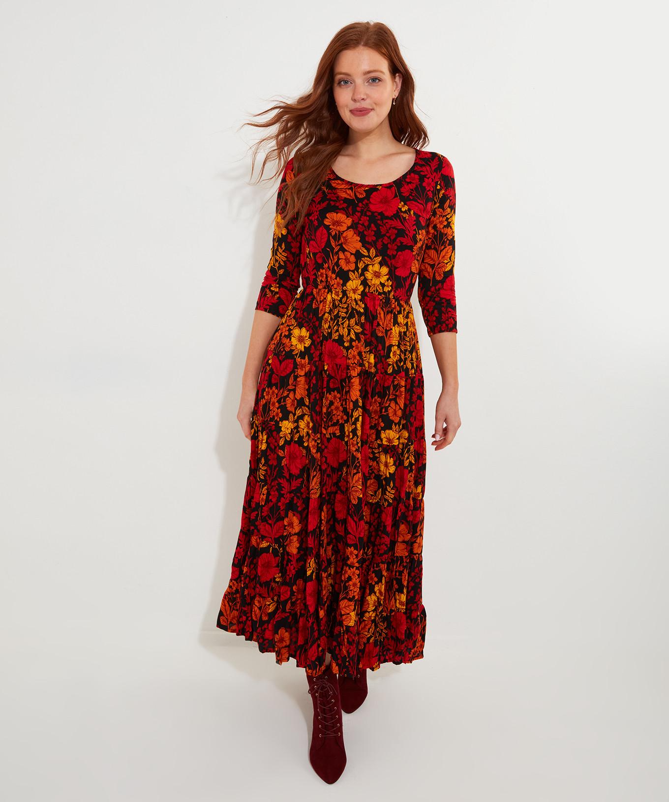 Joe Browns  PETITE Maxikleid mit Knittermuster und gedecktem Blumenmuster 