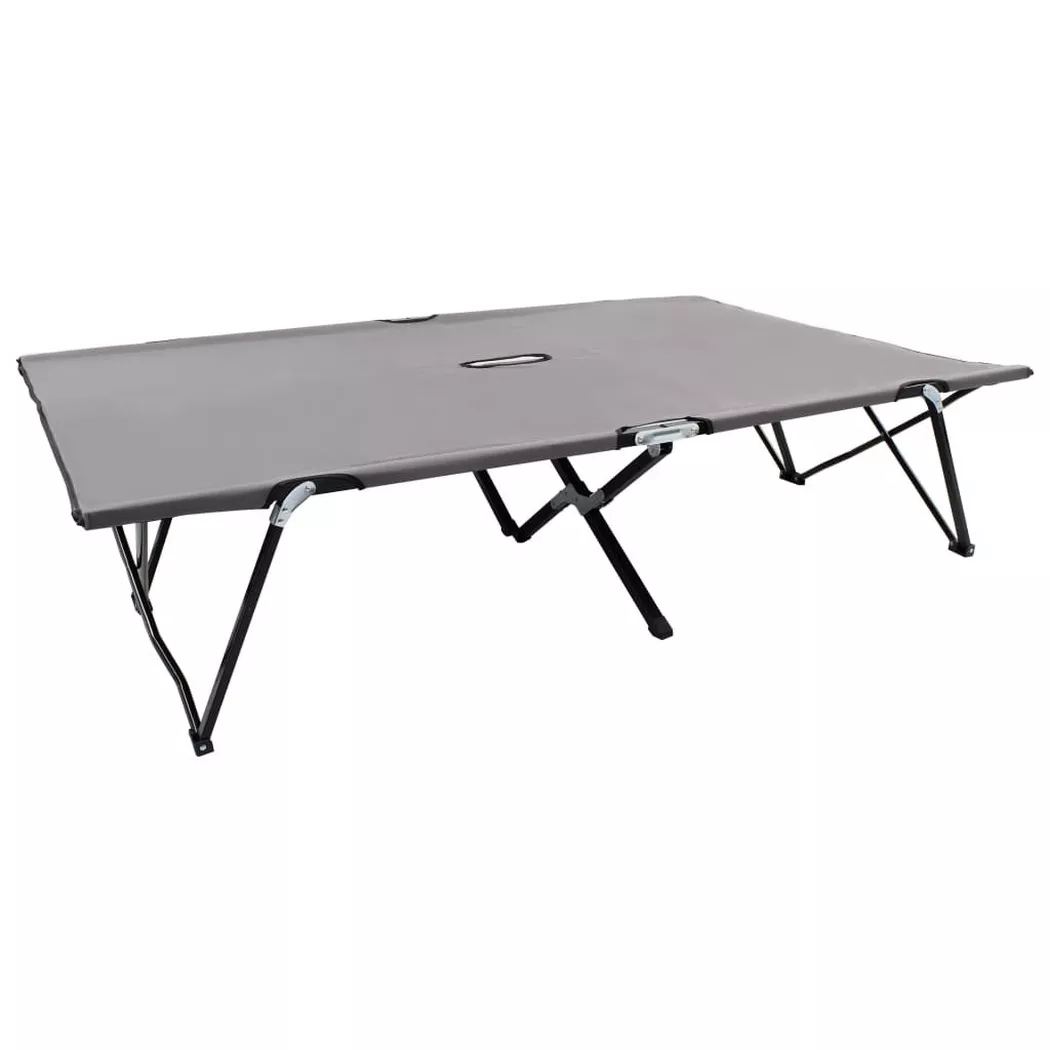 VidaXL - lettino prendisole Tessuto, One Size, Grigio