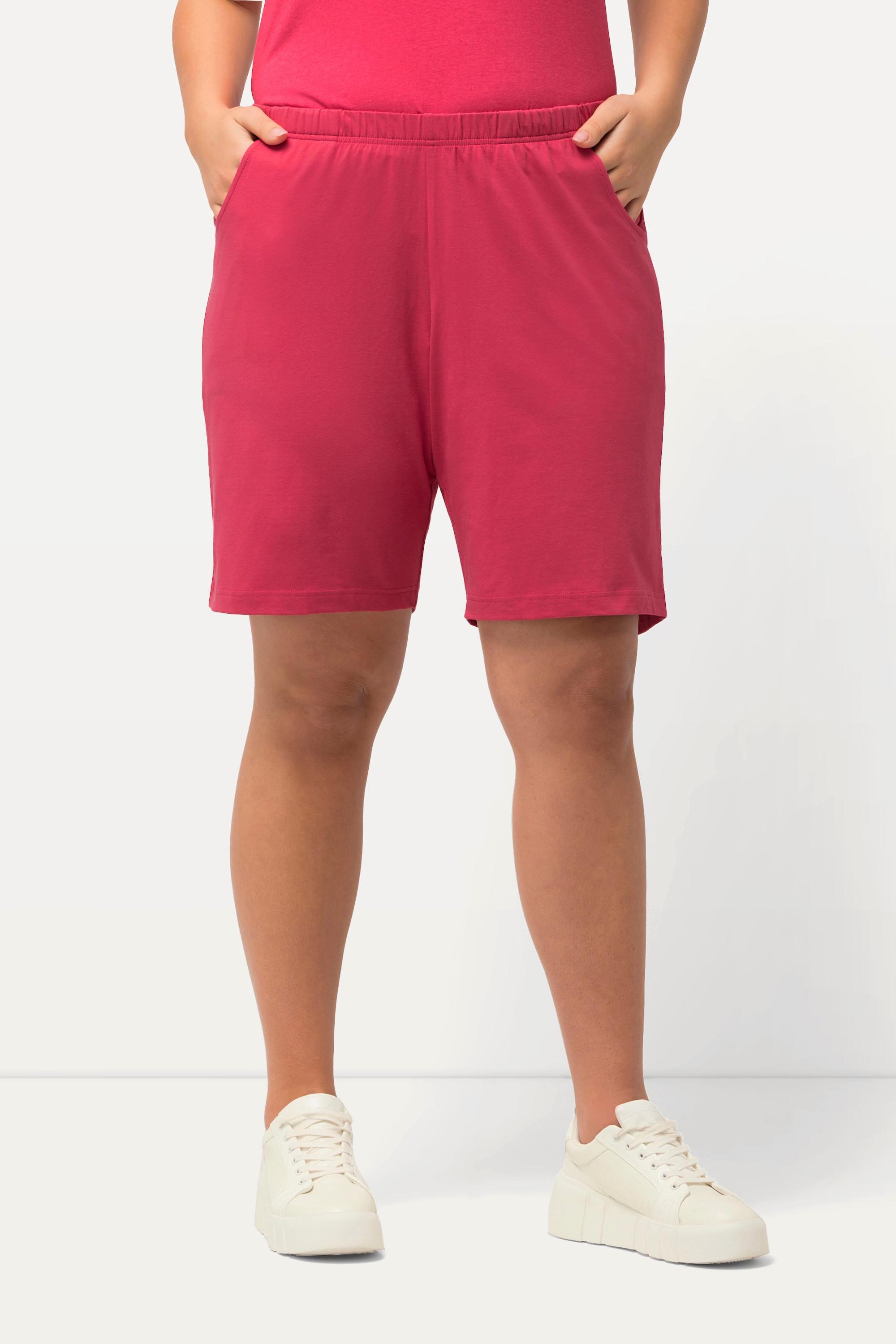 Ulla Popken  Shorts di jersey con tasche e cintura elastica 