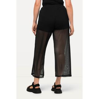 Ulla Popken  Mesh-Hose, transparent, weites Bein, Elastikbund 