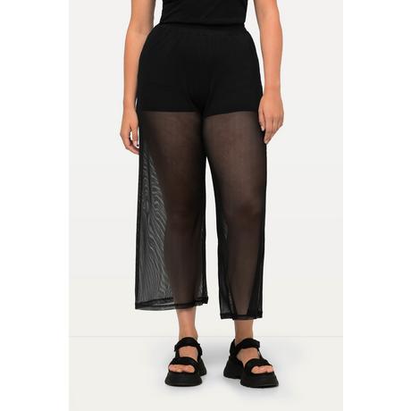 Ulla Popken  Pantalon en tulle transparent. Taille élastique, jambe large. 