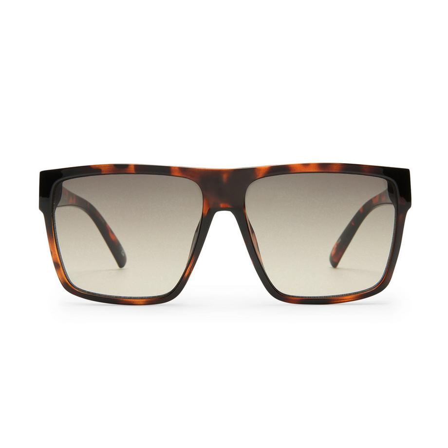 Le Specs Rechteckige Sonnenbrille mit Etui  