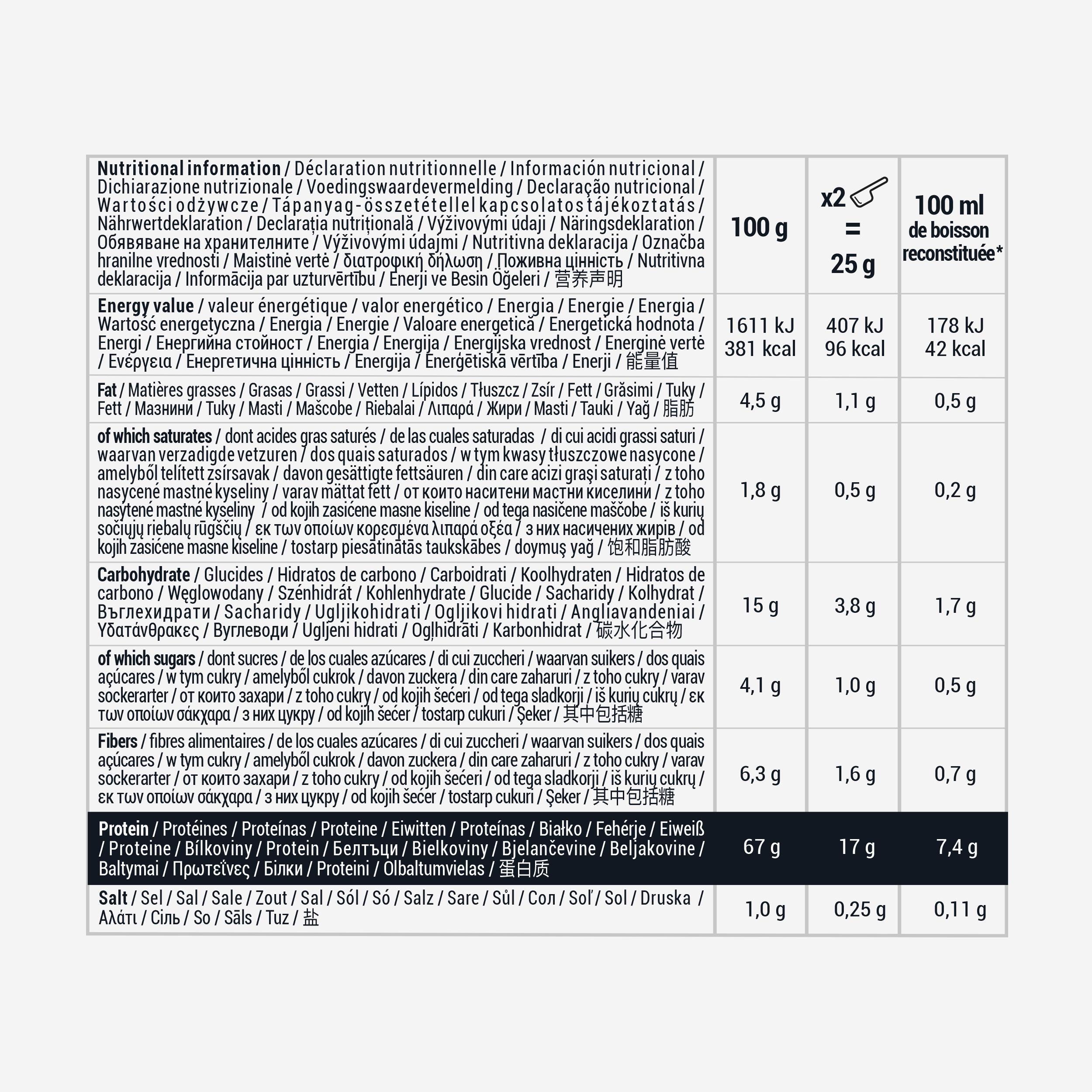 DECATHLON  Proteinpulver Lean Protein Vanille fettarm 