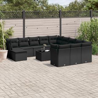 VidaXL Ensemble de canapés de jardin rotin synthétique  