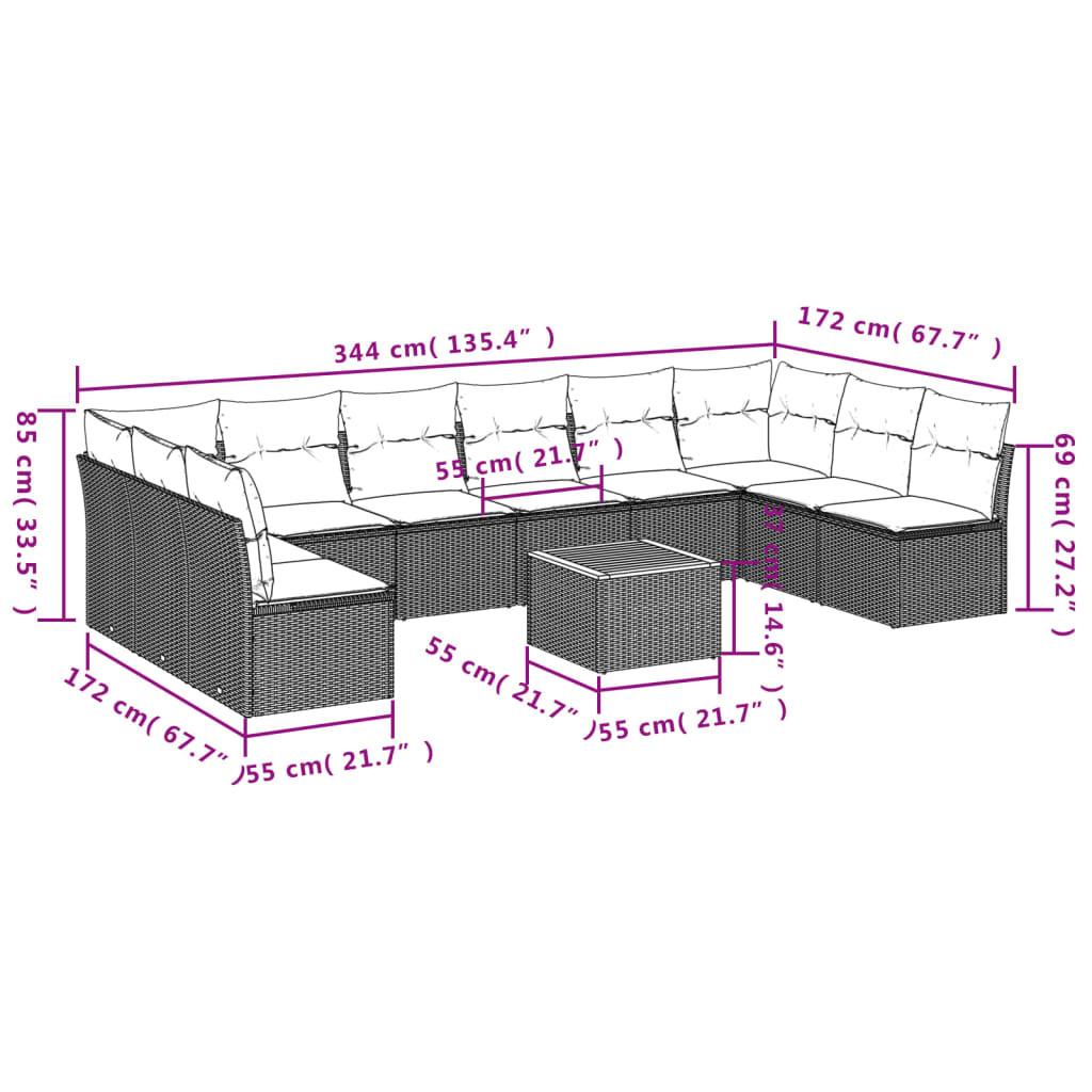 VidaXL Garten sofagarnitur poly-rattan  