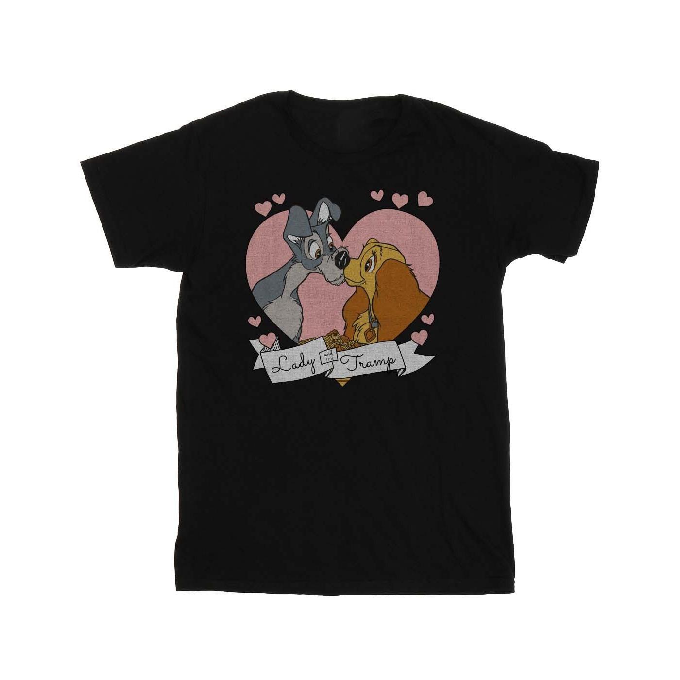 Image of Lady And The Tramp Love Tshirt Damen Schwarz S