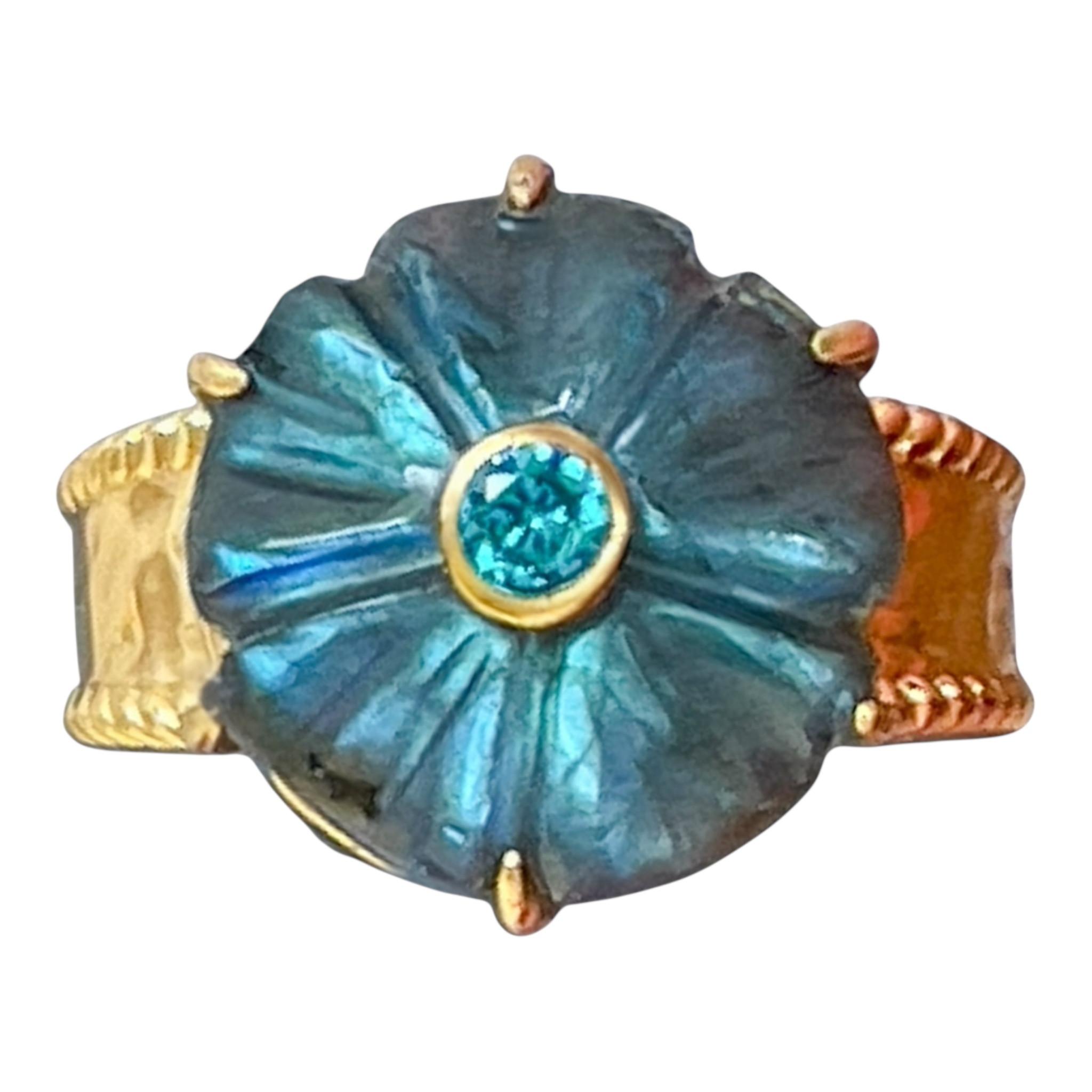 Steinkult  Ring Halbedelsteine Labradorit "Noelia" 