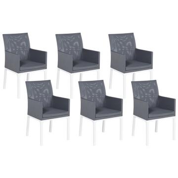 Lot de 6 chaises de jardin en Tissu Moderne BACOLI
