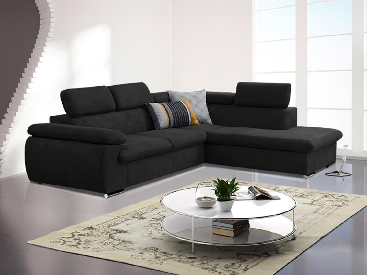 Vente-unique Ecksofa mit Schlaffunktion Bettkasten FABIEN Ecke Rechts  