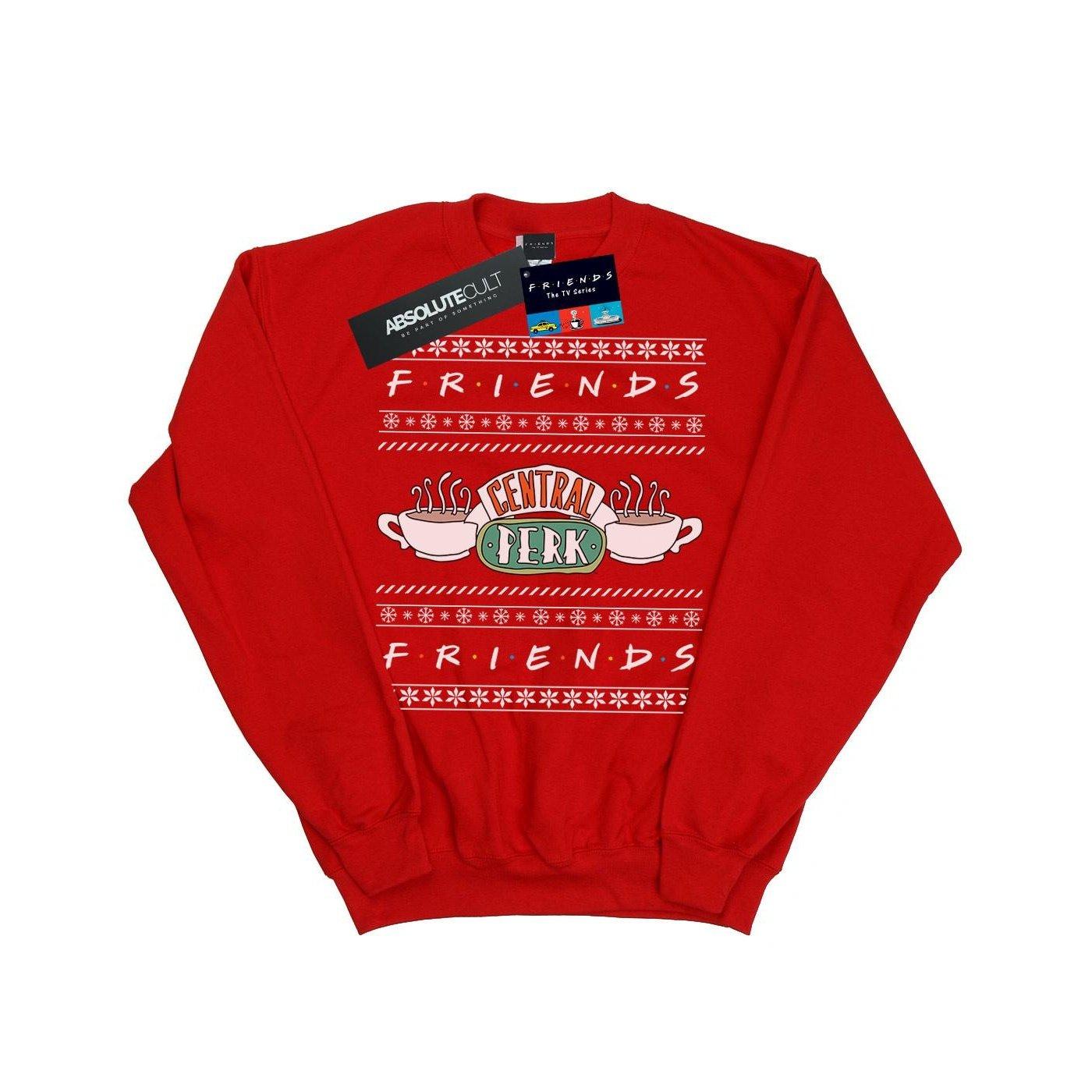 Image of Fair Isle Central Perk Sweatshirt Jungen Rot Bunt 140/146