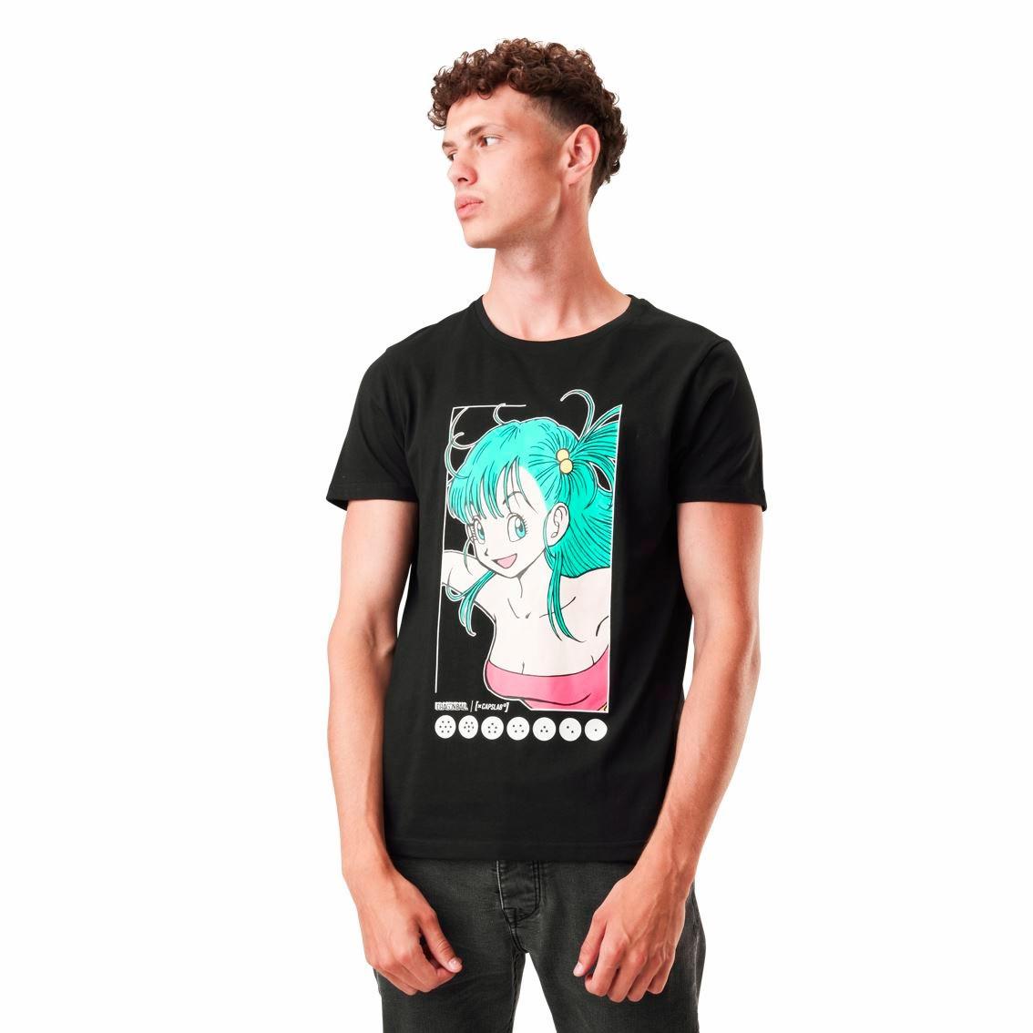 Image of T-shirt - Dragon Ball - Bulma Herren Taubengrau M