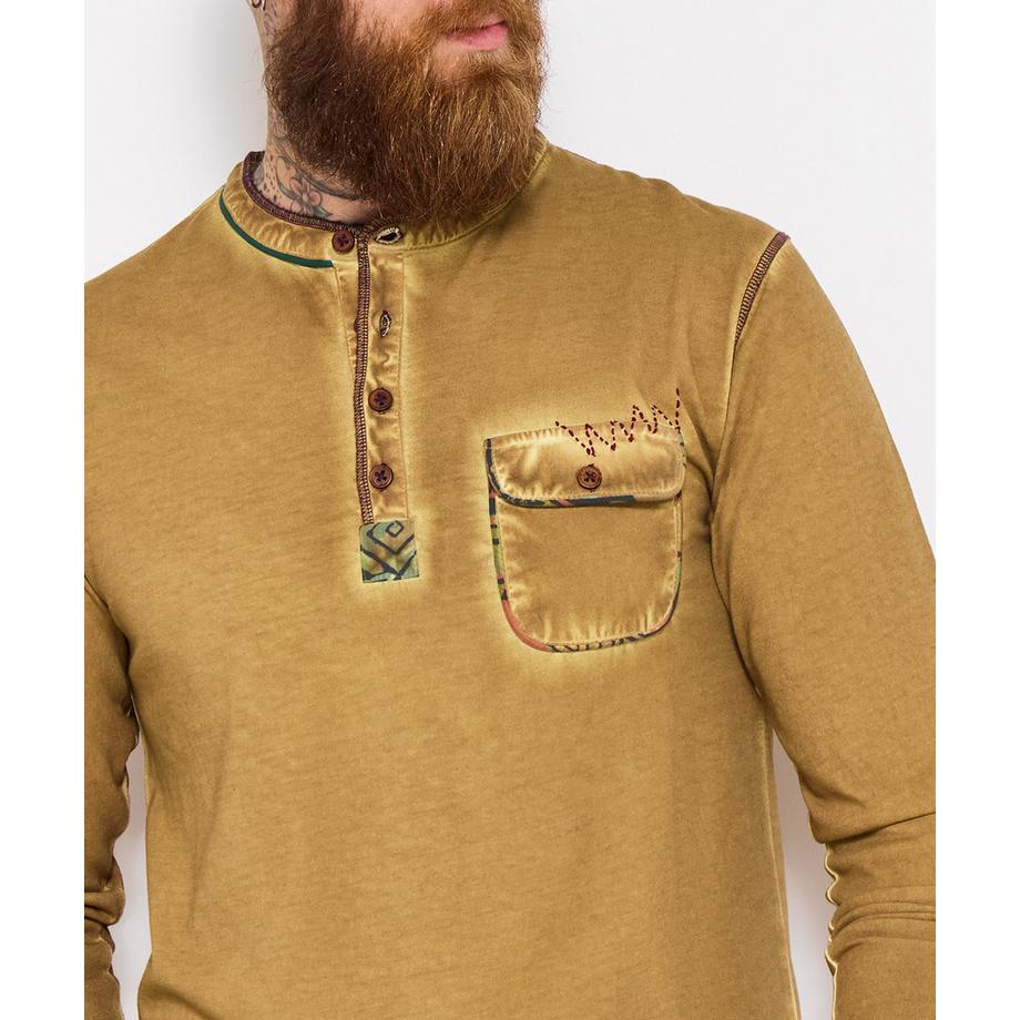 Joe Browns Henley a maniche lunghe con tasca sul petto  