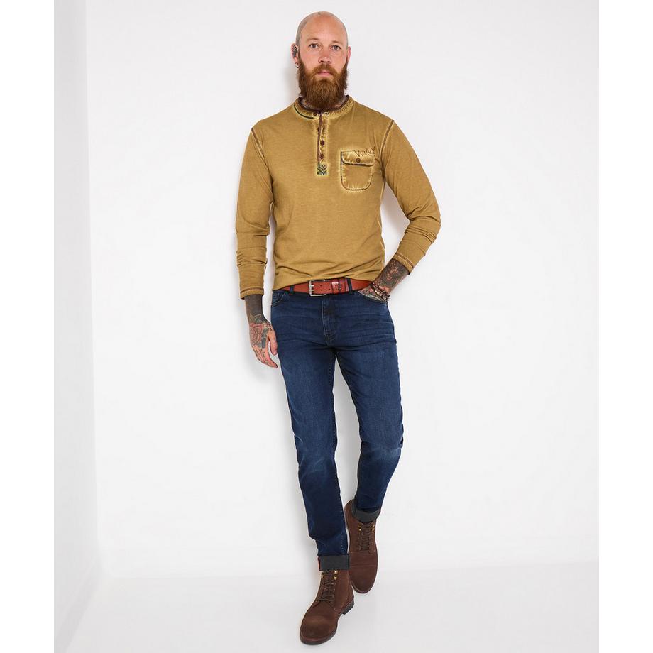Joe Browns Henley a maniche lunghe con tasca sul petto  