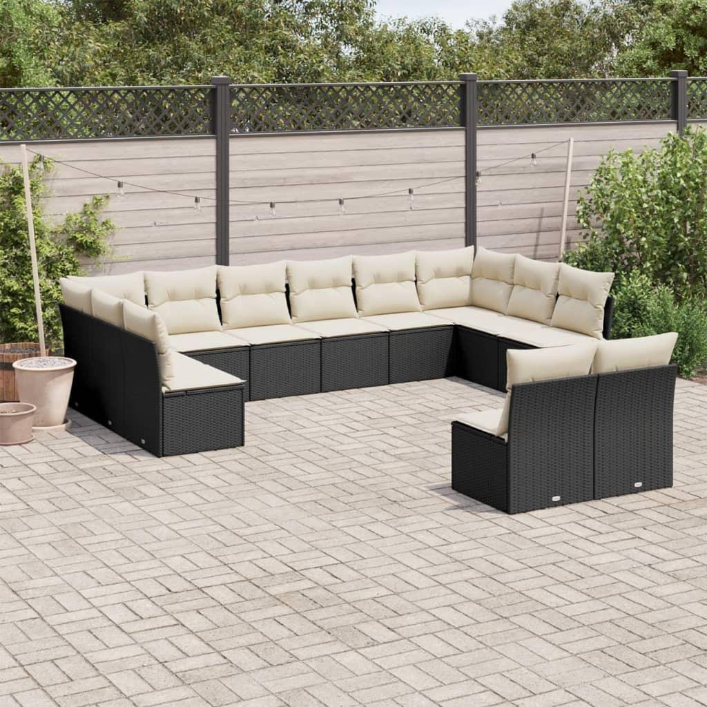 VidaXL Ensemble de canapés de jardin rotin synthétique  