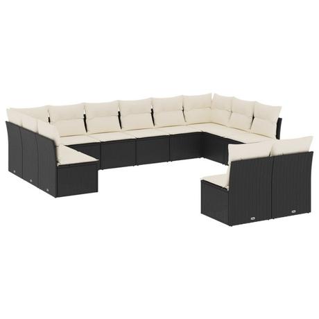 VidaXL set divano da giardino Polirattan  