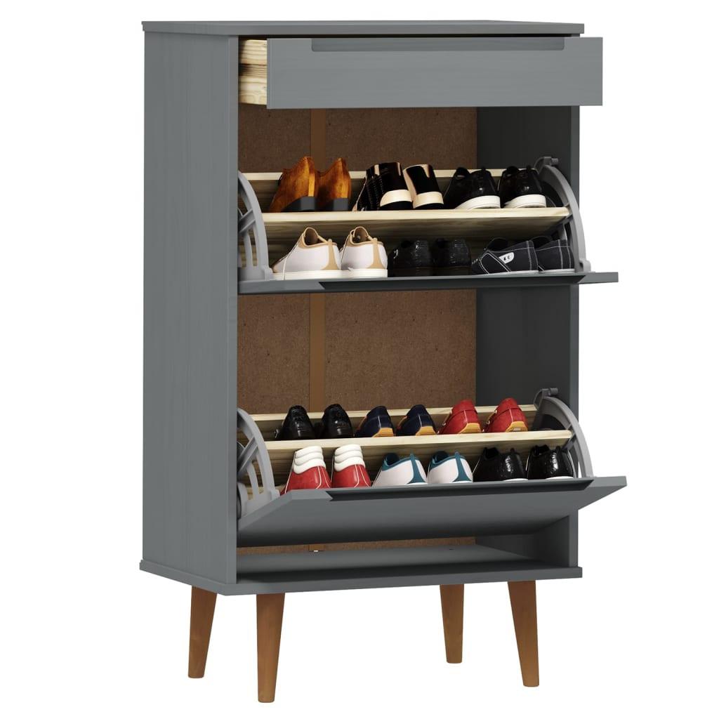 VidaXL Armoire à chaussures bois de pin  