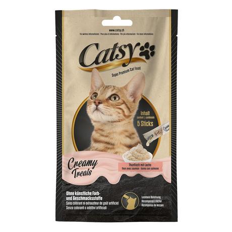 CATSY  Creamy Treats Snacks Thunfisch mit Lachs - Multipack 