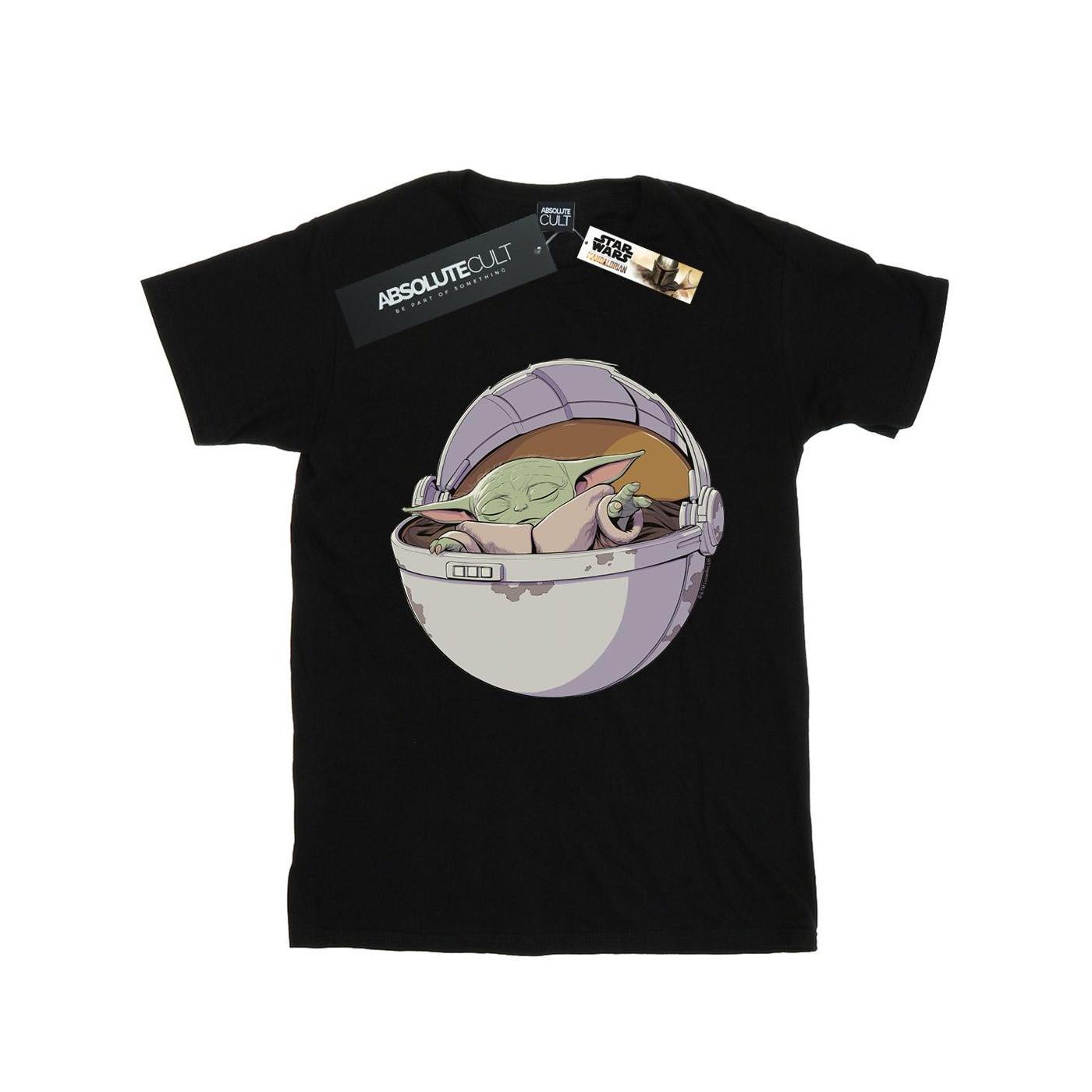 Image of The Mandalorian Sleeping Child Tshirt Herren Schwarz 4XL