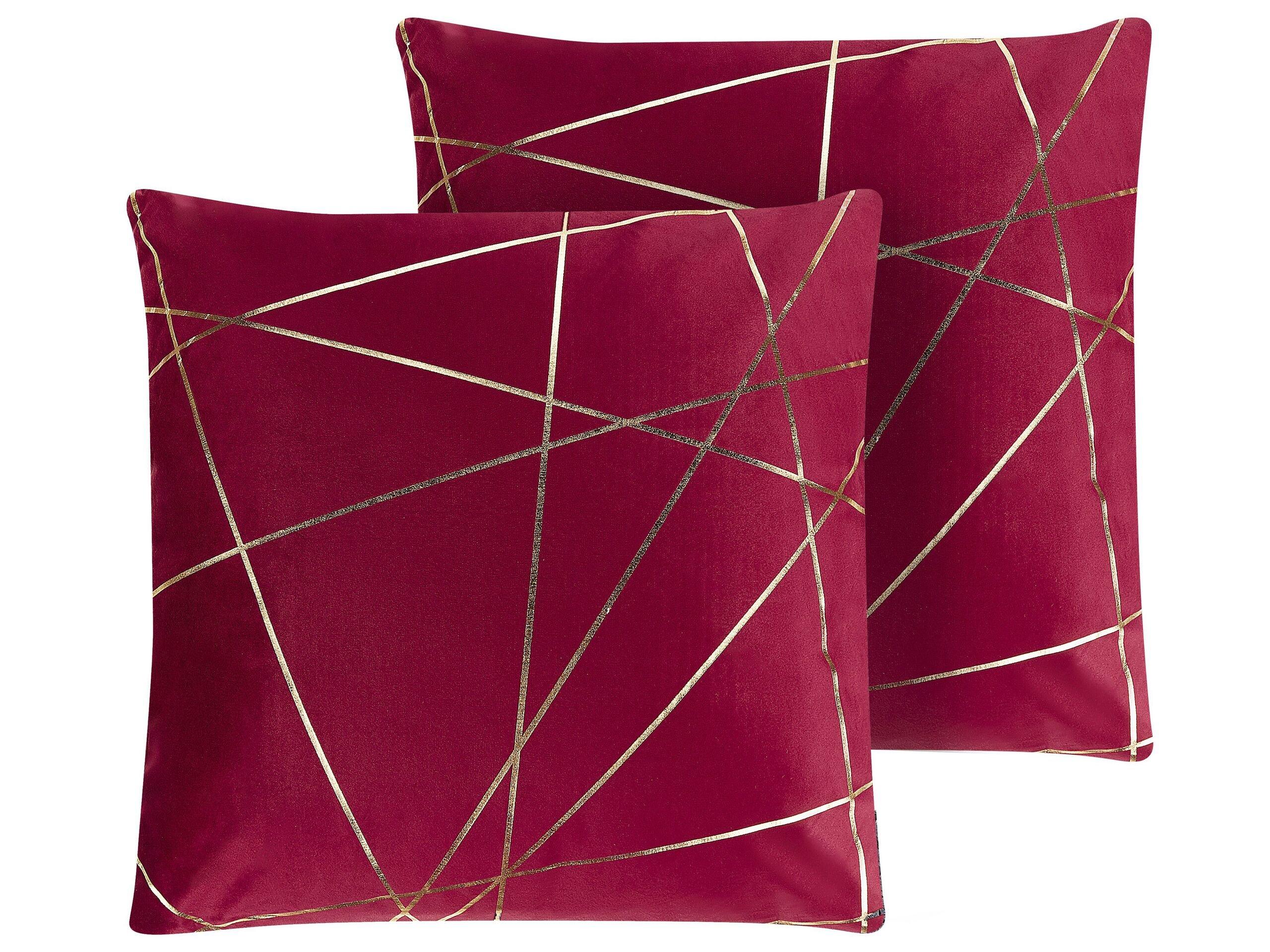 Image of Kissen 2er Set aus Samtstoff Modern PINUS Kissen 2er Set aus Samtstoff Modern PINUS