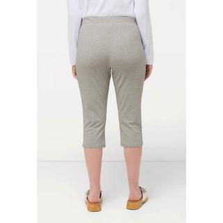 Ulla Popken  Capri-Leggings, seitliches Spitzenband, Biobaumwolle 