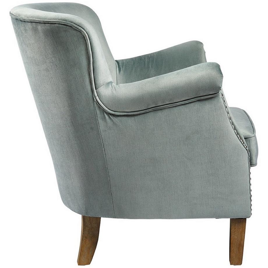 Blanc d'Ivoire Fauteuil Claude velours beige  