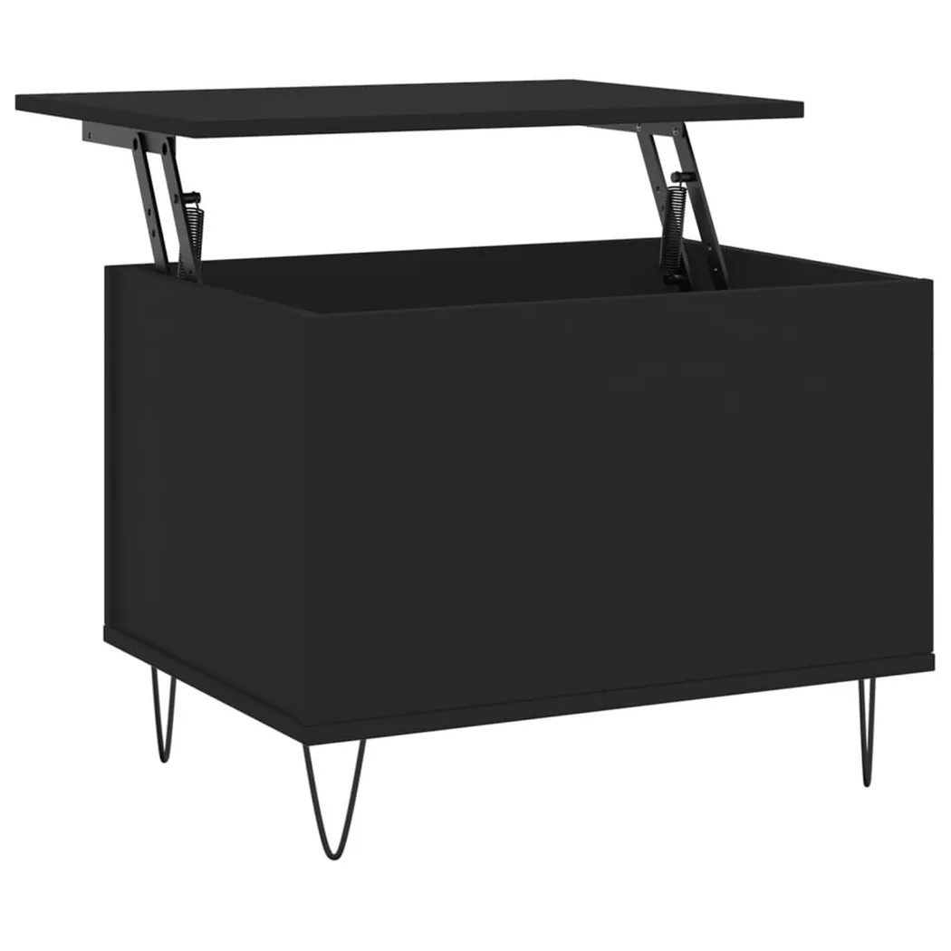 Table basse Noir 60x44,5x45 cm Bois d ingénierie