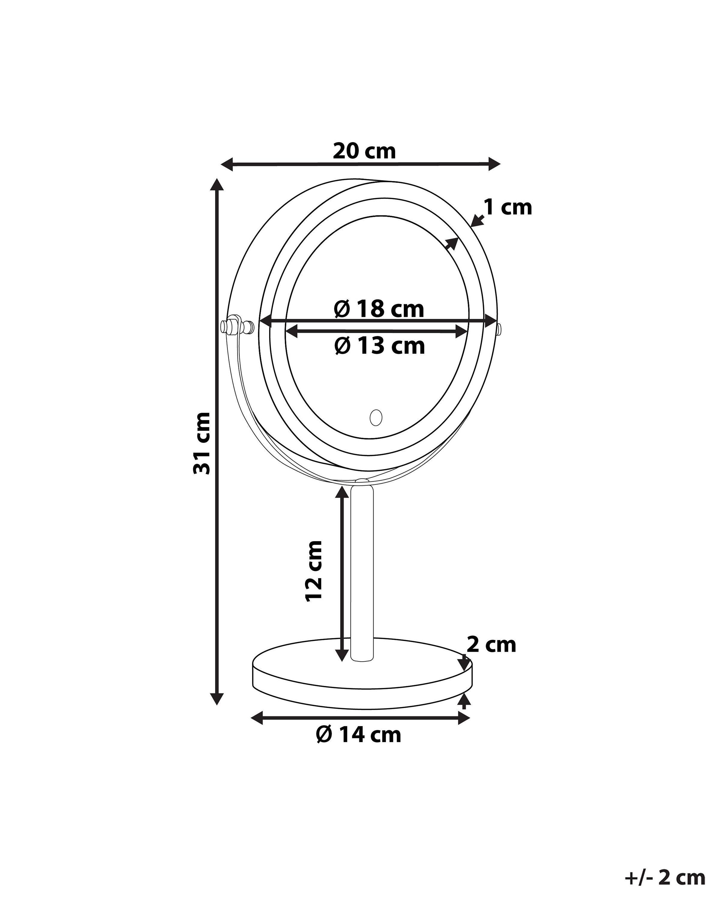 Beliani  Specchio per make-up en Ferro Glamour VERDUN 
