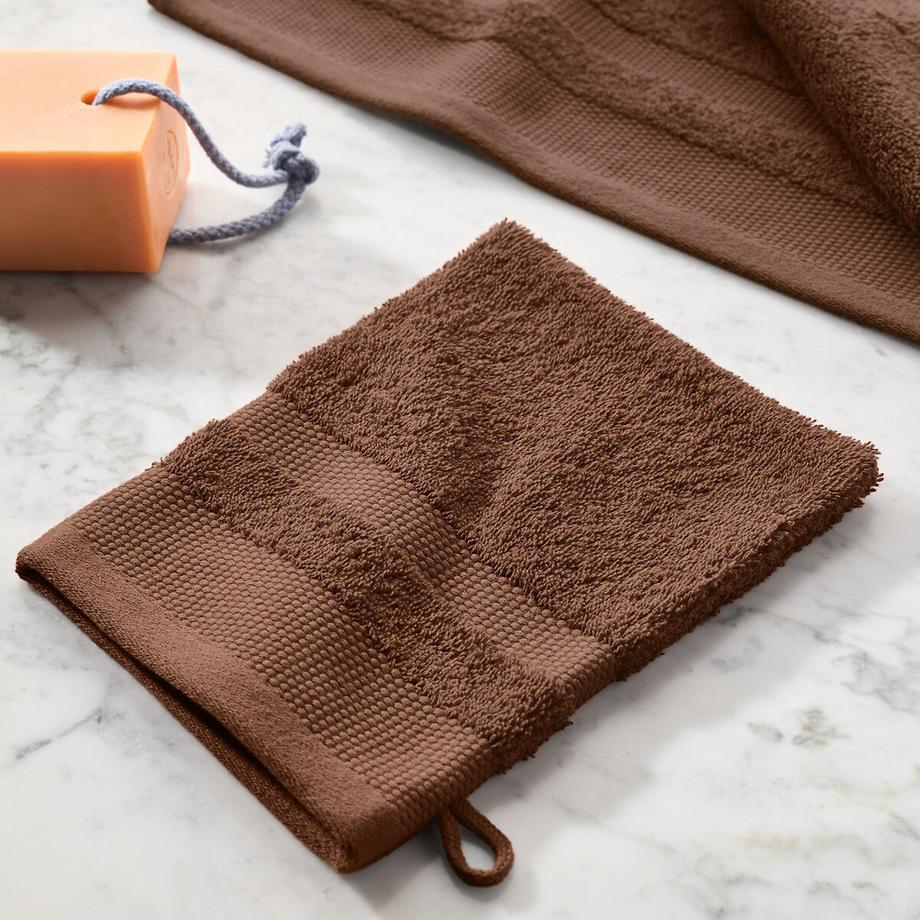 La Redoute Intérieurs Lot de 4 gants de toilette coton peigné 600g/m2  