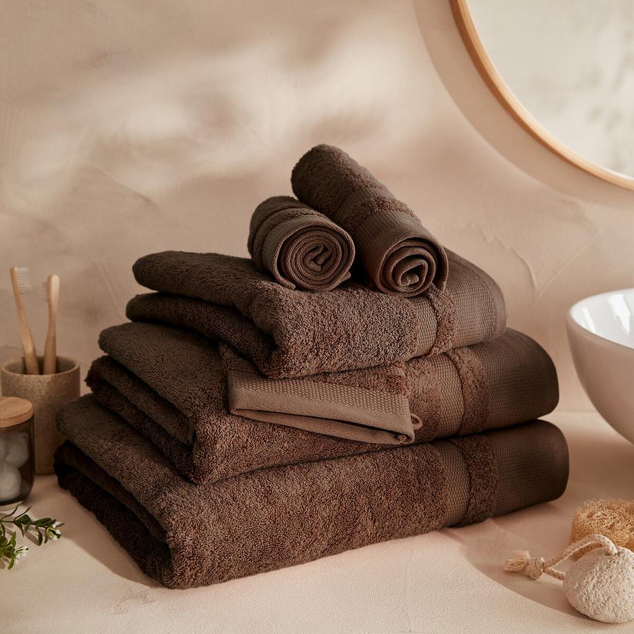 La Redoute Intérieurs Lot de 4 gants de toilette coton peigné 600g/m2  