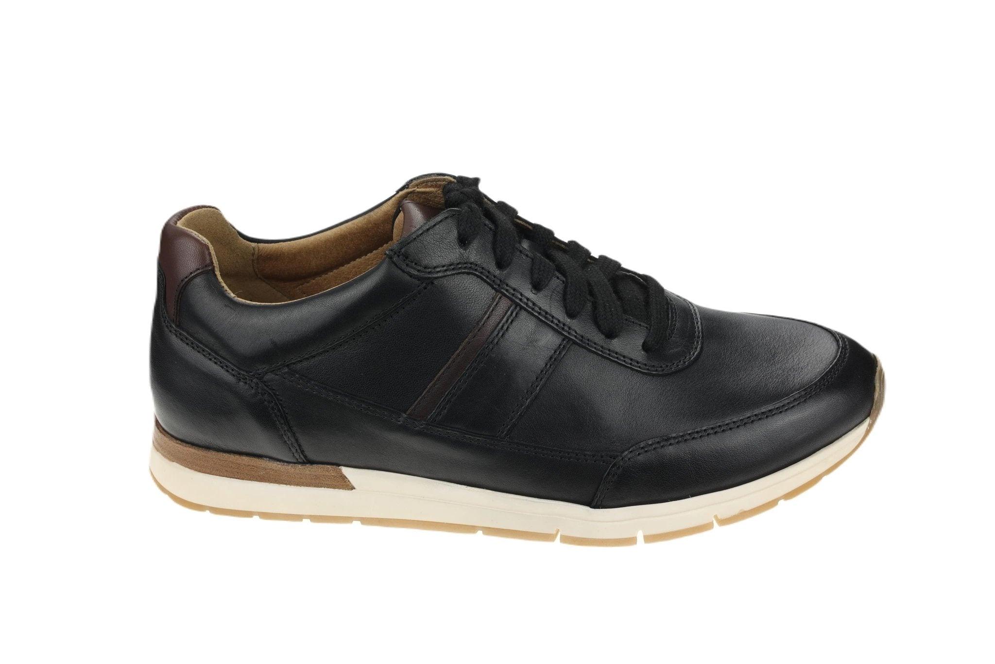 Image of Leder Sneaker Herren Schwarz 43