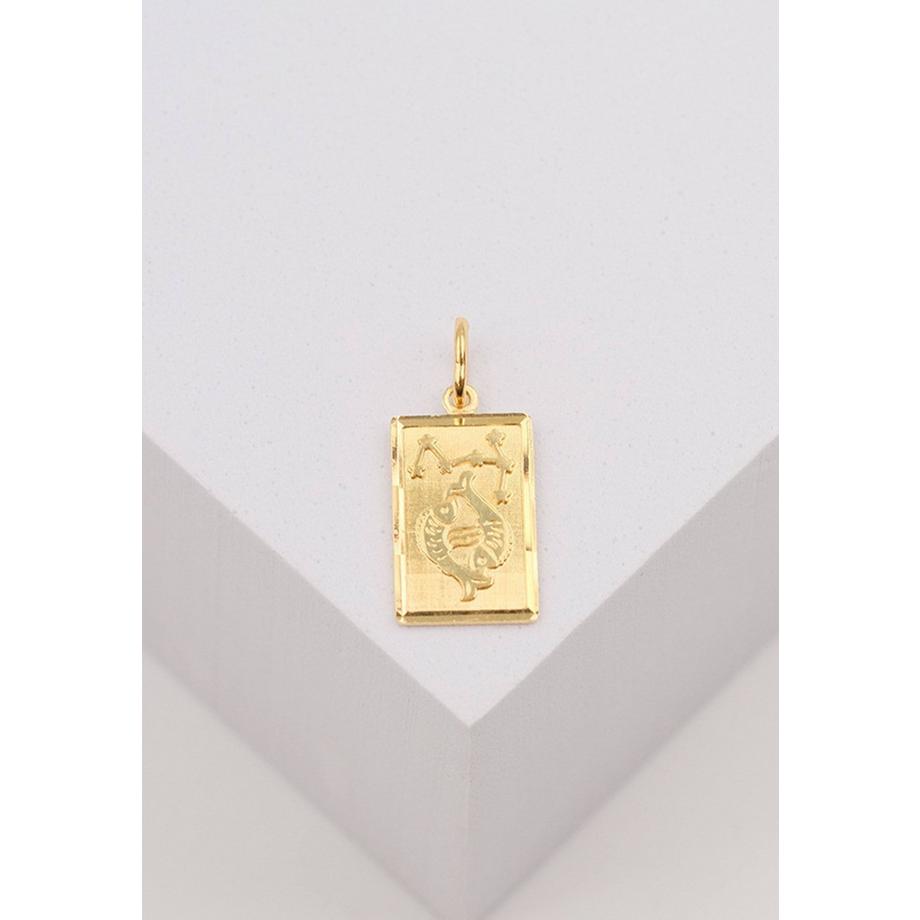 MUAU Schmuck  Anhänger Sternzeichen Fische Gelbgold 750, 20x9mm 