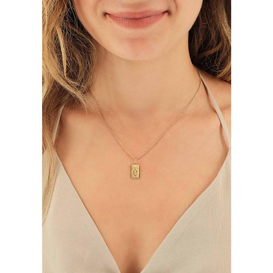 MUAU Schmuck  Anhänger Sternzeichen Fische Gelbgold 750, 20x9mm 