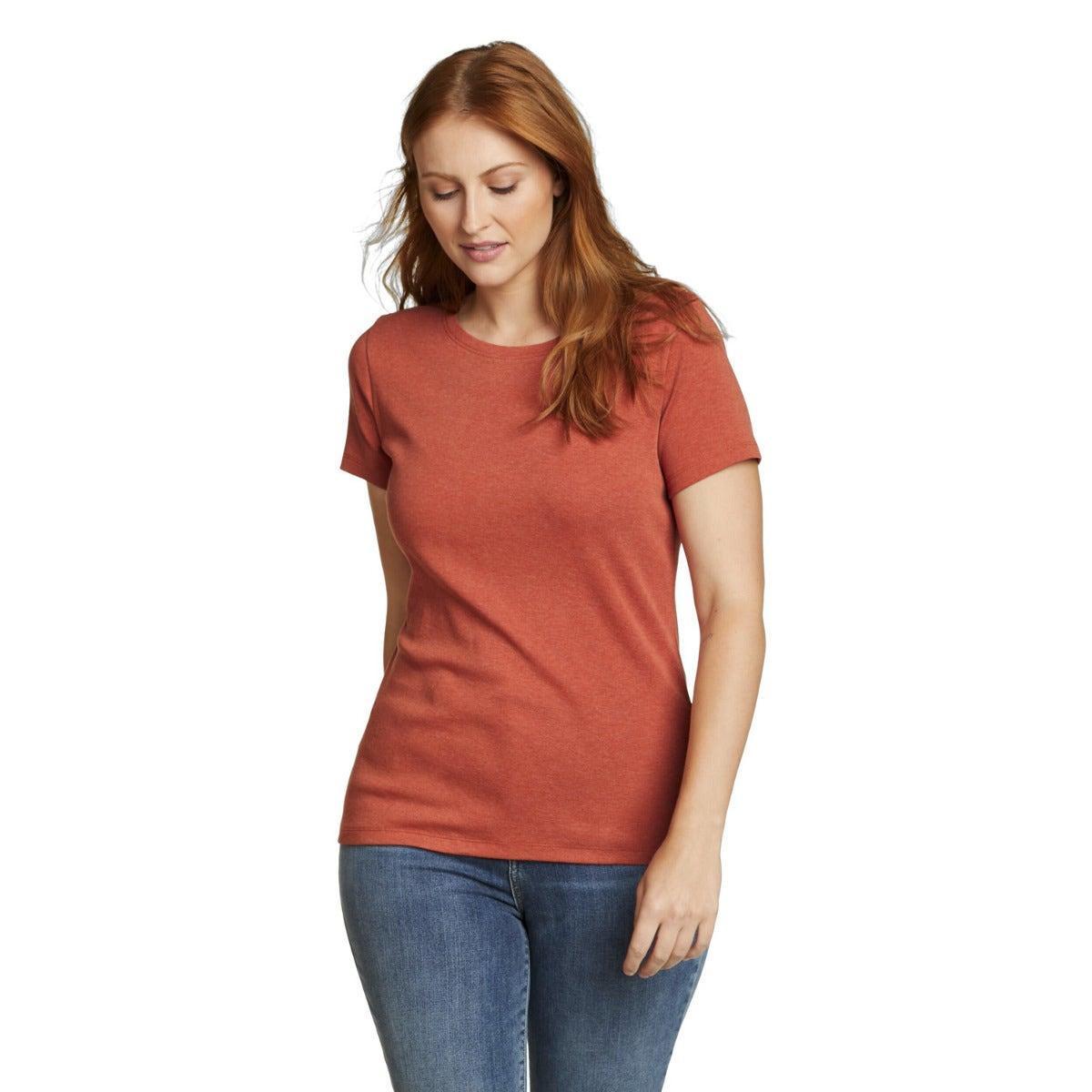 Image of Favorite Tshirt Rundhalsausschnitt Damen Rot Bunt S