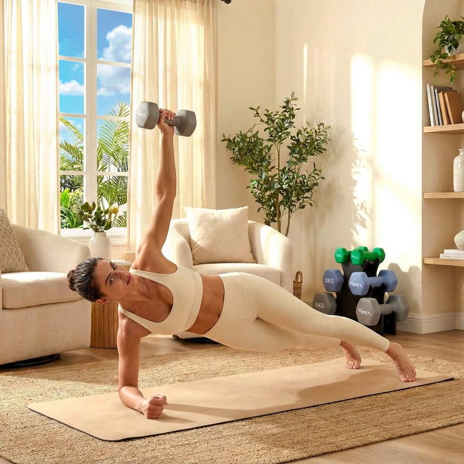 KM-Fit  Hantelset 18 kg | Neopren Kurzhanteln Set 1–5 kg 
