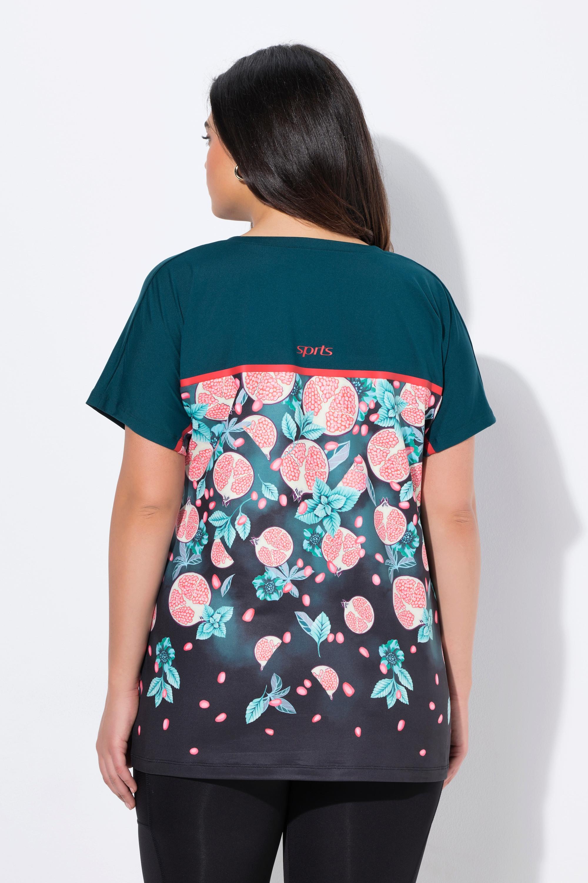 Ulla Popken Oversized Carré-Ausschnitt Halbarm Funktionsshirt  