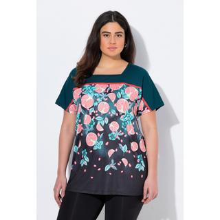 Ulla Popken Oversized Carré-Ausschnitt Halbarm Funktionsshirt  