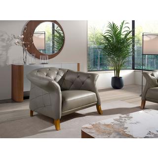 ANGEL CERDA Fauteuil en cuir gris  